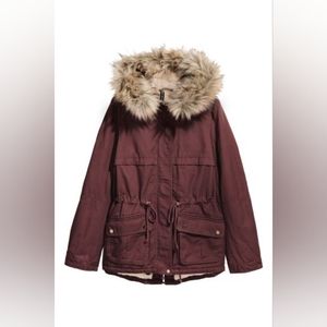 H&M Faux Shearling Lined Parka
